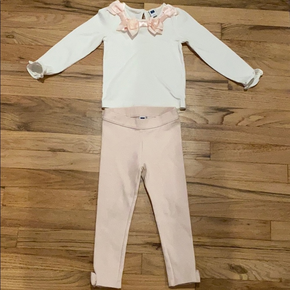 Janie and Jack Bow Cuff Ponte Pant and Top